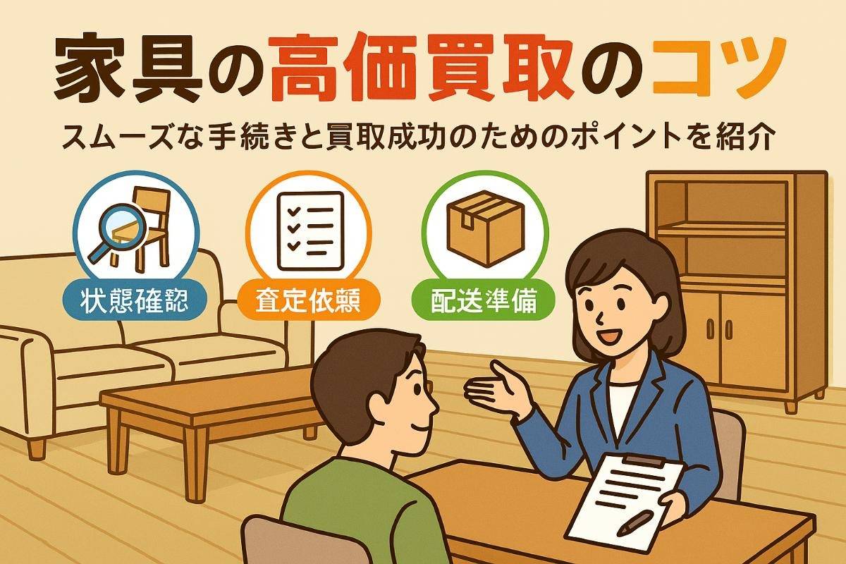 家具を売りたい！高価買取を実現するためのコツ！手続きのポイントも知ろう
