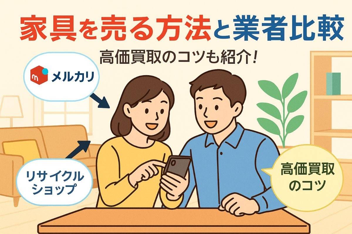 家具を売る方法を解説！高価買取のコツやおすすめ業者比較ガイド
