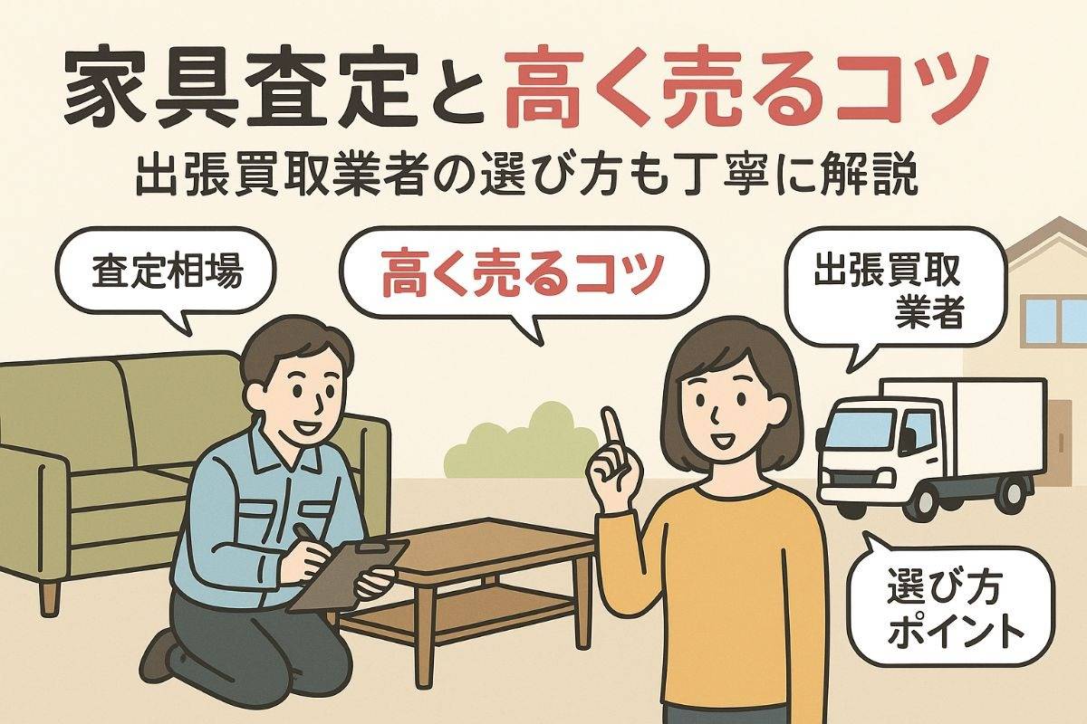 家具査定の相場や高く売るためのコツと出張買取業者の選び方解説
