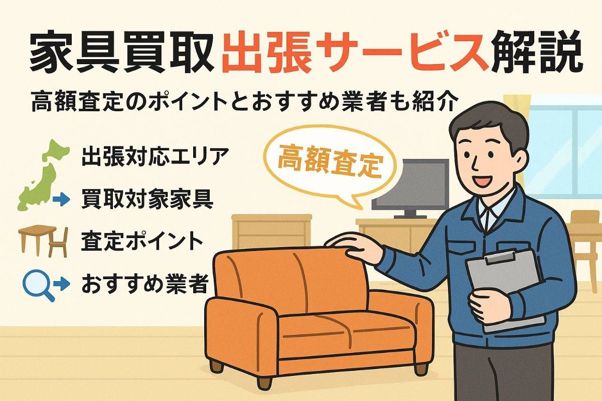 家具買取出張でおすすめ業者を比較する方法と高く売るコツ｜大型家具も安心の流れと地域別相場