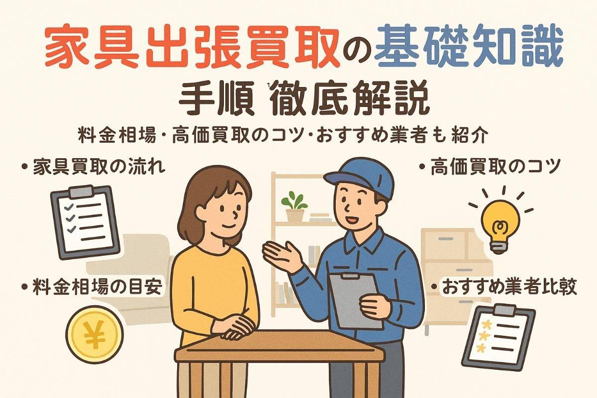 家具出張買取の基礎知識と手順を徹底解説｜料金相場や高価買取のコツと大阪・名古屋・横浜おすすめ業者比較