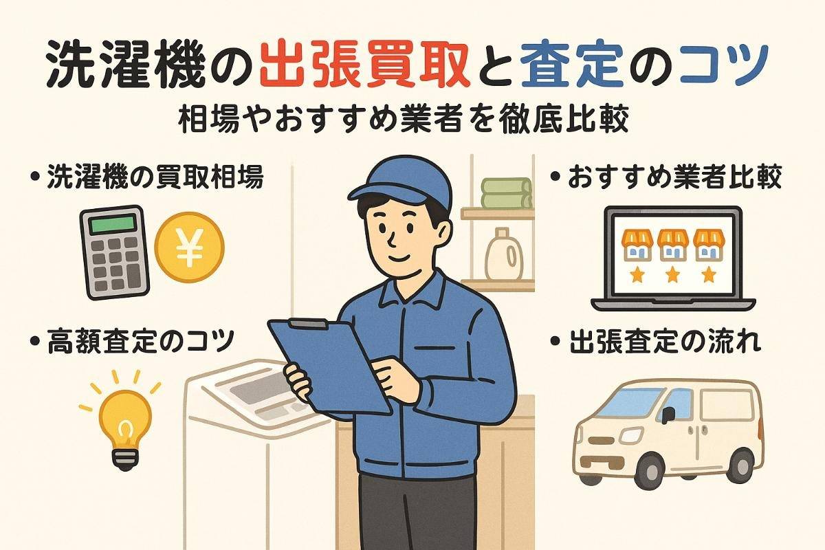 洗濯機の出張買取における相場や高額査定のコツとおすすめ業者比較