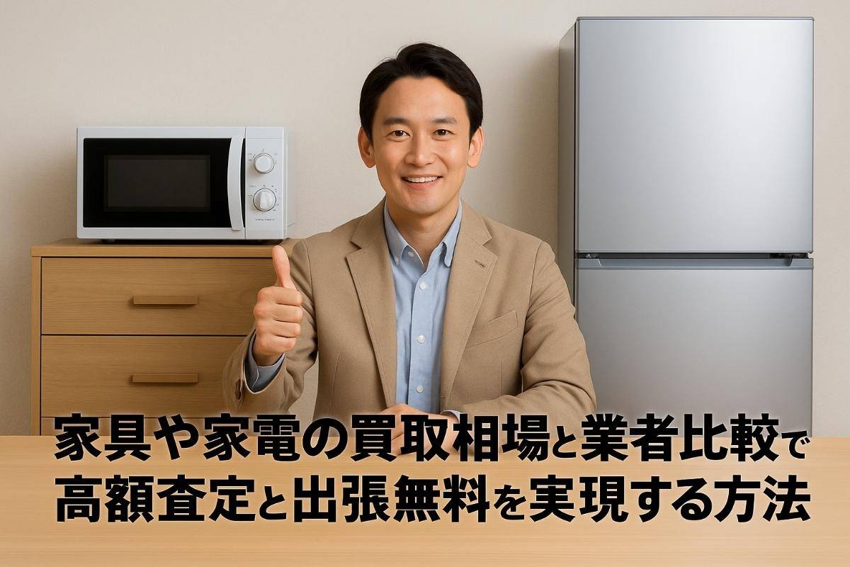 家具や家電の買取相場と業者比較で高額査定と出張無料を実現する方法