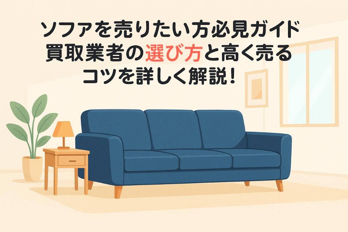 ソファを売りたい方必見ガイド・買取業者の選び方と高く売るコツを詳しく解説！