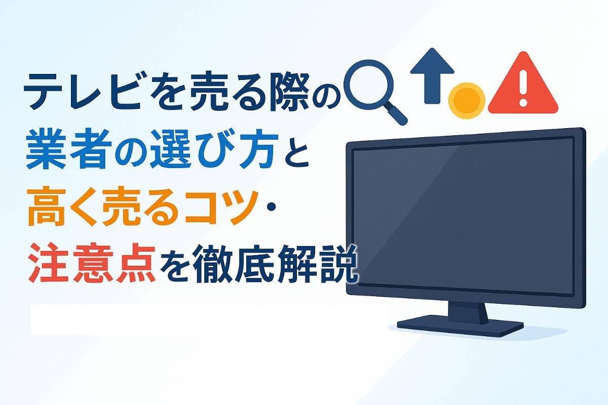 テレビを売る際の業者の選び方と高く売るコツ・注意点を徹底解説