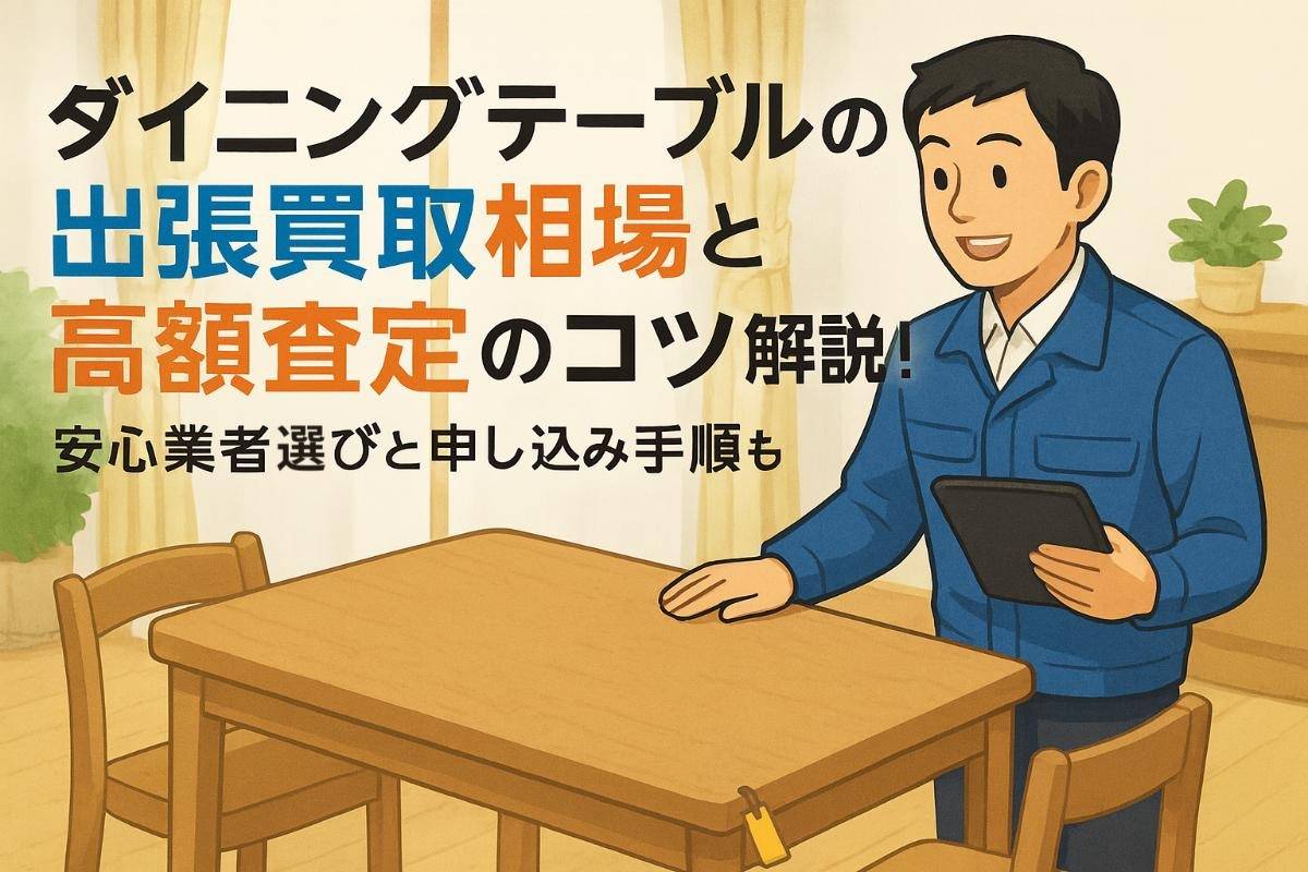 ダイニングテーブルの出張買取相場と高額査定のコツ解説！安心業者選びと申し込み手順も