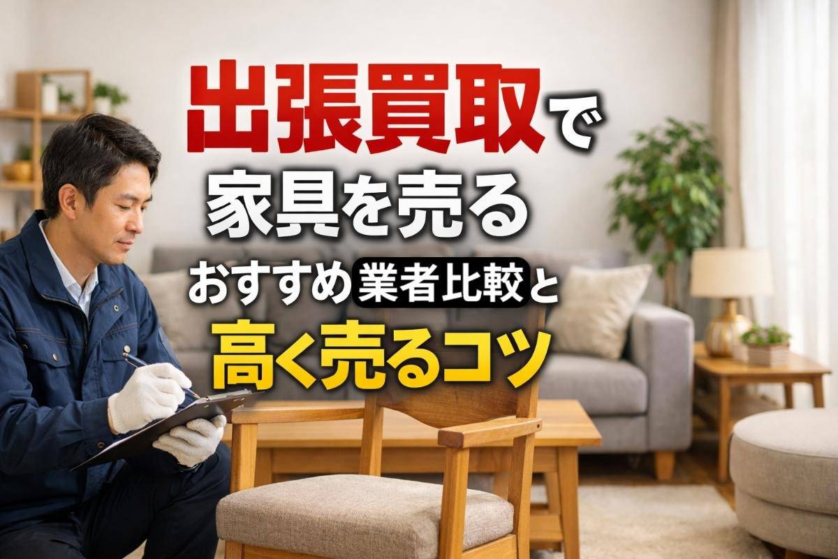 出張買取で家具を売るおすすめ業者比較と高く売るコツ！大型家電対応・無料サービス解説