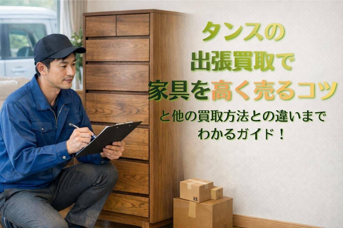タンスの出張買取で家具を高く売るコツと他の買取方法との違いまでわかるガイド！