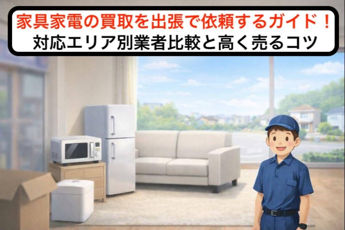 家具家電の買取を出張で依頼するガイド！対応エリア別業者比較と高く売るコツ