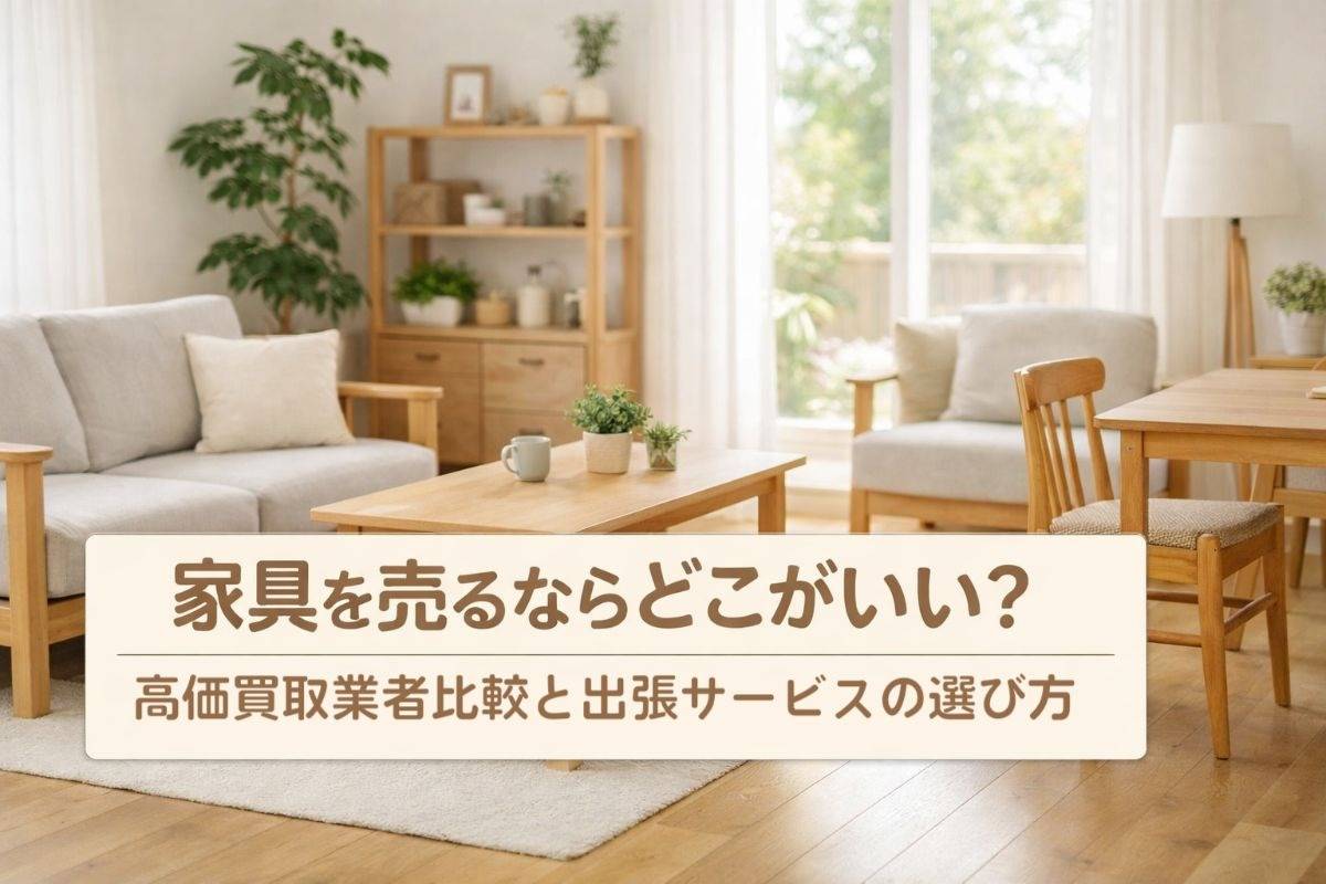 家具を売るならどこがいい？高価買取業者比較と出張サービスの選び方