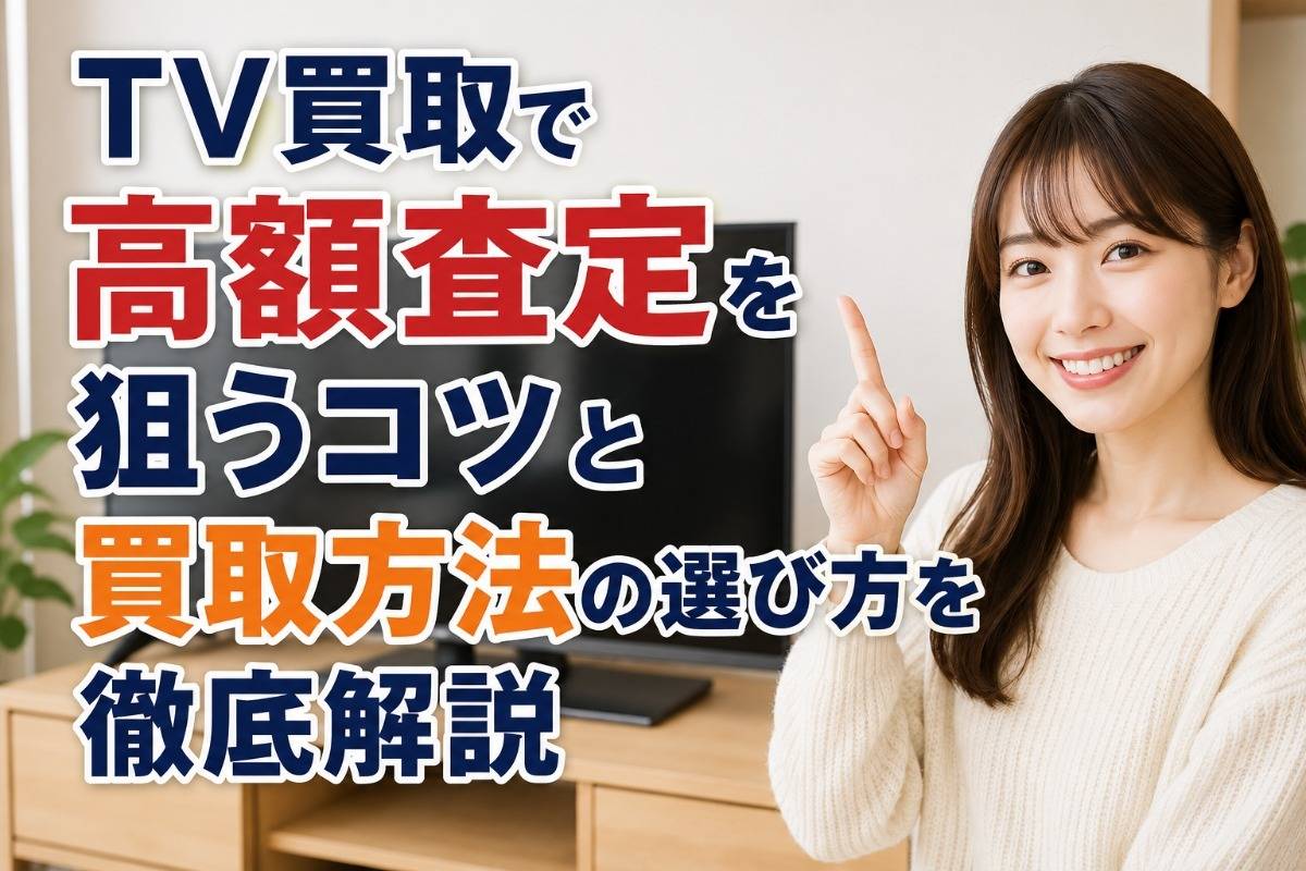 TV買取で高額査定を狙うコツと買取方法の選び方を徹底解説