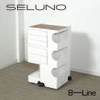 B-LINE ビーライン Boby ボビー ワゴン 3段5トレイ ウッドプレート付き ホワイト 入荷しました！！