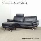 KELVIN GIORMANI ケルビンジョルマーニ 2人掛けソファ & オットマン 黒本革 入荷しました！！