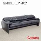 Cassina カッシーナ 675 MARALUNGA マラルンガ 3人掛けソファ FX黒本革 入荷しました!!