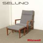 Ritzwell リッツウェル BLAVA ブラヴァ ハイバック イージーチェア & オットマン ウォールナット材・ファブリック 入荷しました!!